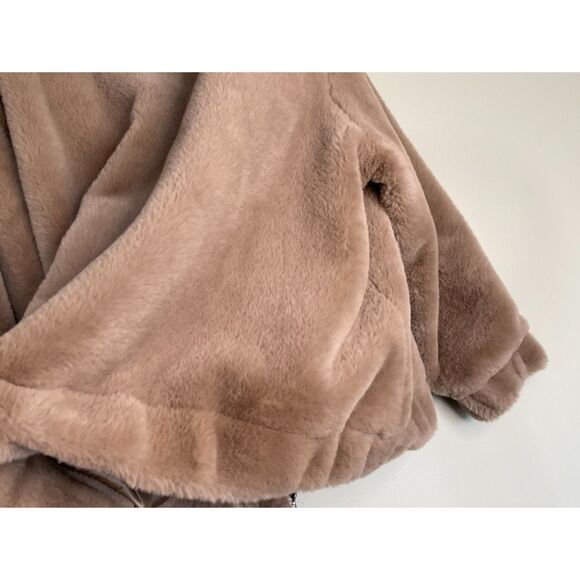 Blank NYC Faux Fur Coat Jacket with pockets Women's 3XL Neutral Cozy F60 - Picture 7 of 16